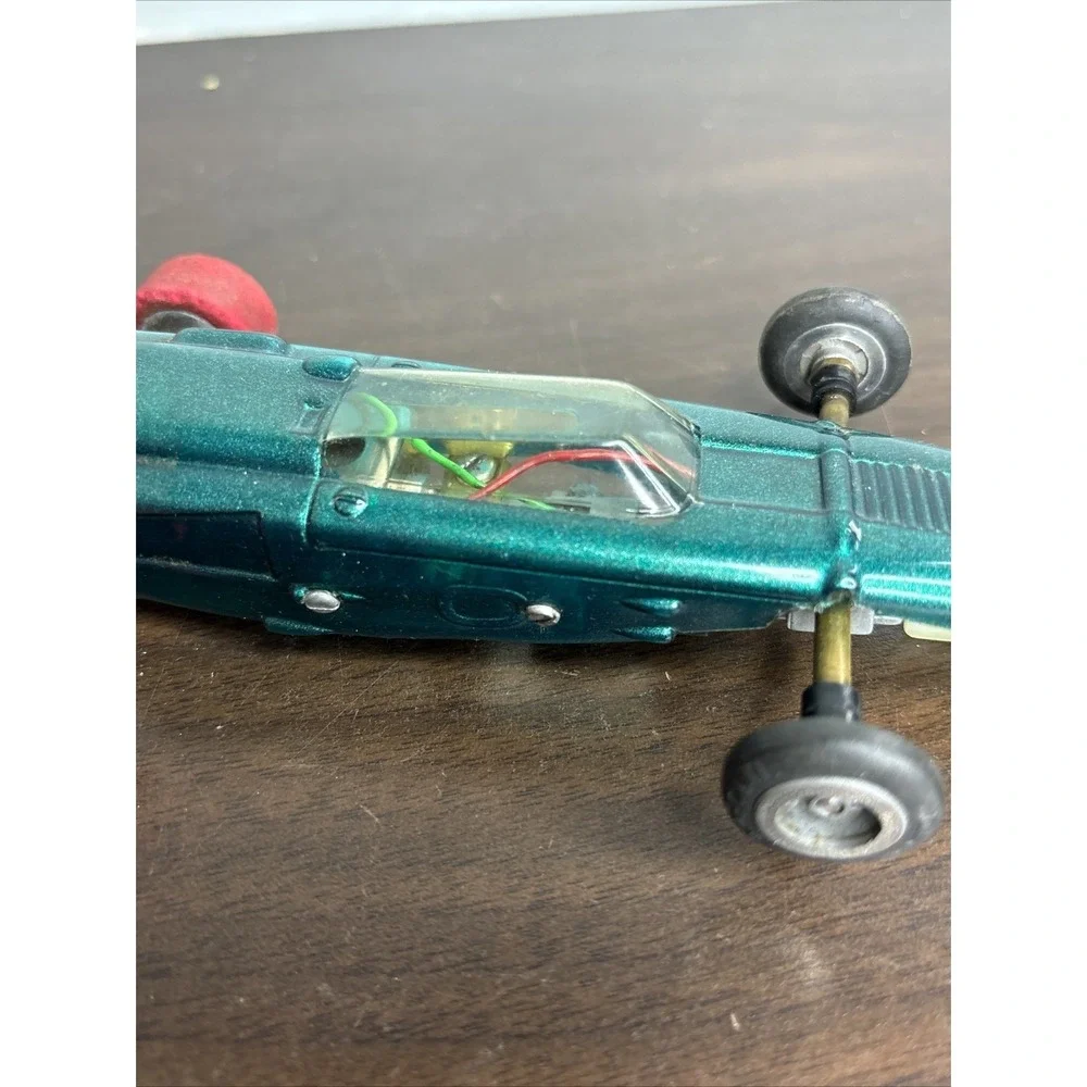 VINTAGE Atomic Green Slot Car‎ Space Age Dome Top DM Special Wheels RARE
